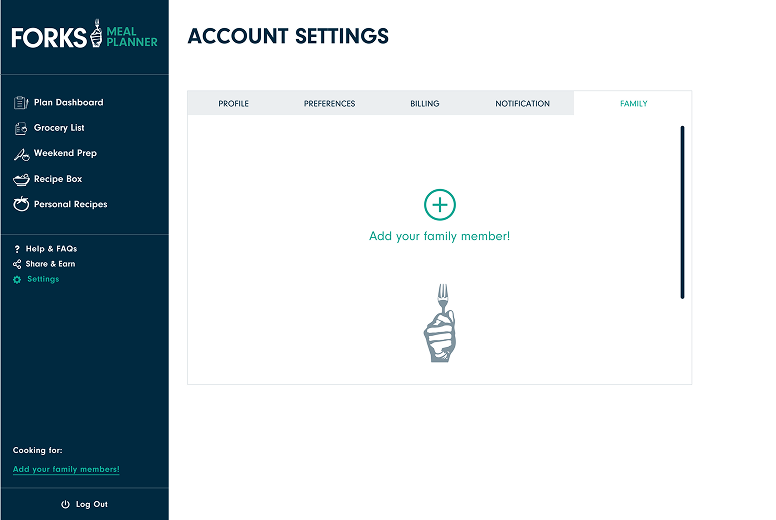 FOK Meal Planner UI detail